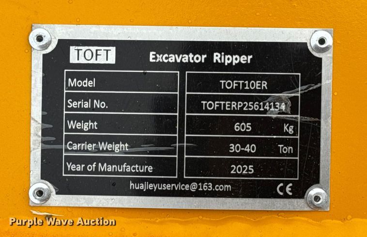 image for item EN0776 2025 Toft TOFT10ER excavator ripper tooth