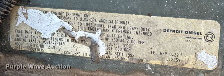 image for item EN0792 1993 Freightliner FLD dump truck