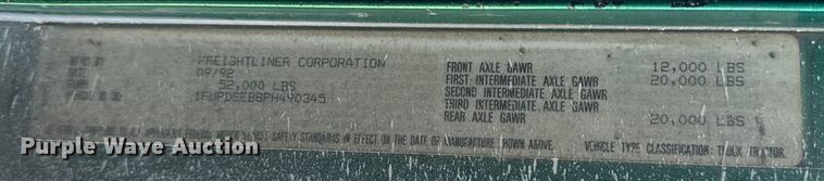 image for item EN0792 1993 Freightliner FLD dump truck