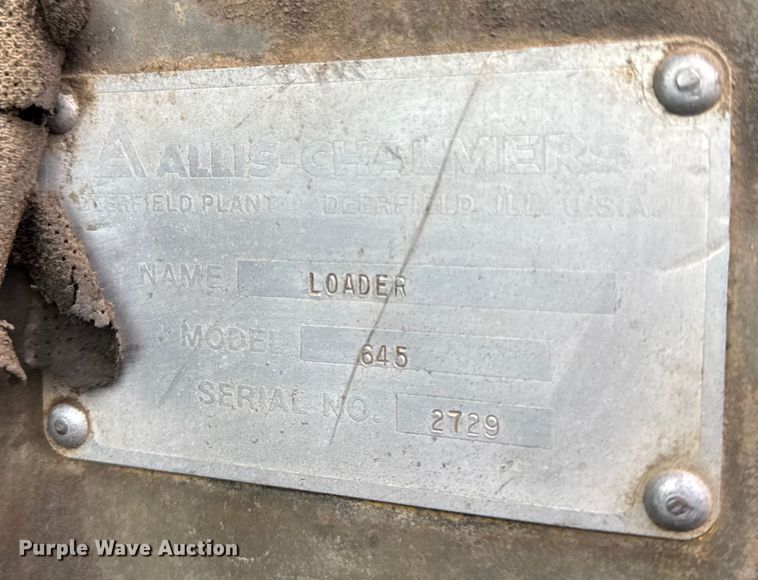 image for item ER0335 1969 Fiat-Allis 645 wheel loader