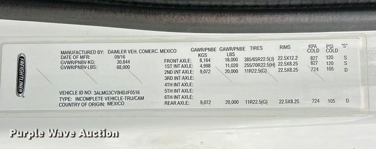 image for item ET6776 2017 Freightliner 114SD dump truck