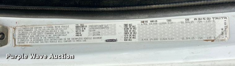 image for item ET6778 2005 Freightliner M2 water truck