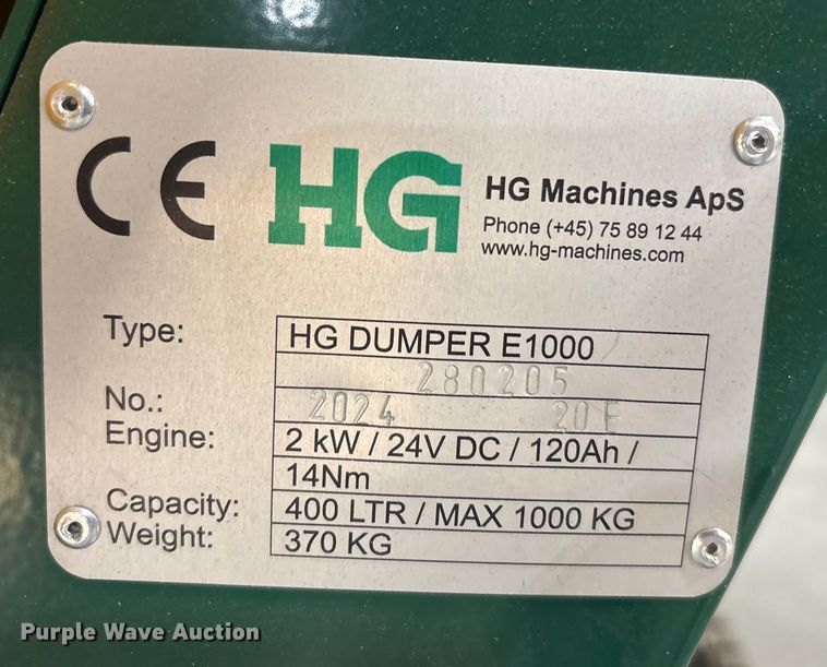 image for item EU0141 2024 HG Machines ApS E1000 power buggy