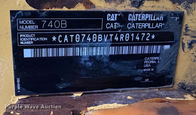 image for item EU8567 2013 Caterpillar 740B articulated haul truck