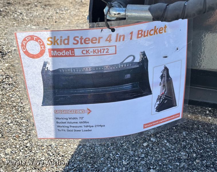 image for item EV3448 2025 Captok CK-KH72 skid steer four-in-one bucket