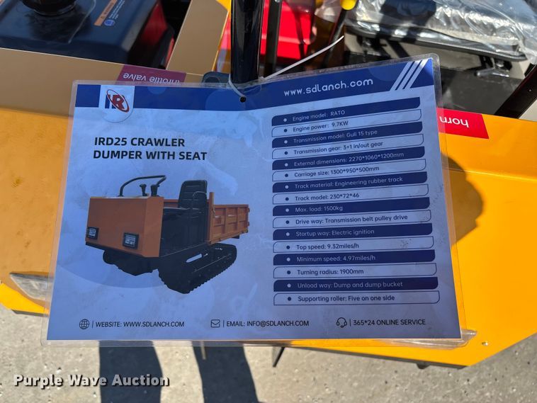 image for item EV3449 2025 IR IRD25 crawler dumper