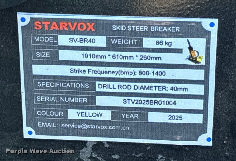 image for item EV3454 2025 Starvox SV-480 compact utility loader