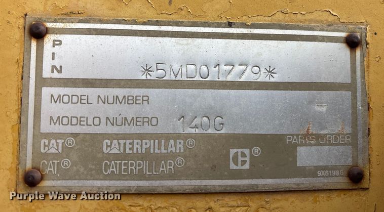 image for item FG1644 1992 Caterpillar 140G motor grader