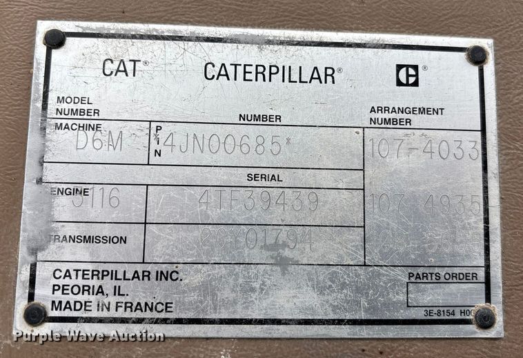 image for item FG1645 1997 Caterpillar D6M dozer