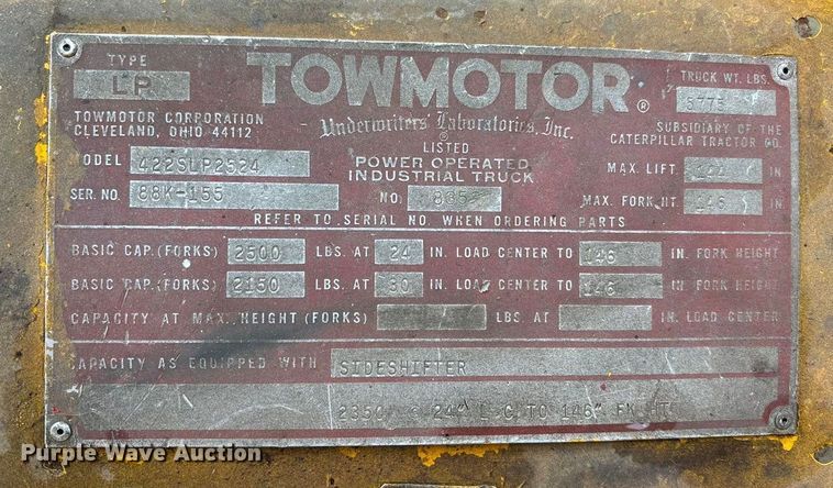 image for item FG1650 Caterpillar 422 forklift