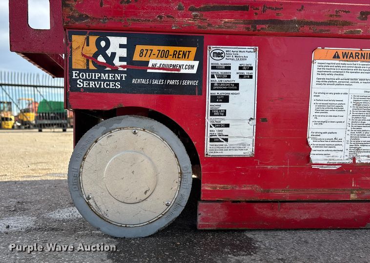 image for item FG1681 2018 MEC 1330SE scissor lift