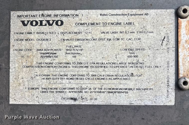 image for item FI1541 2007 Volvo EC330BLC Excavator