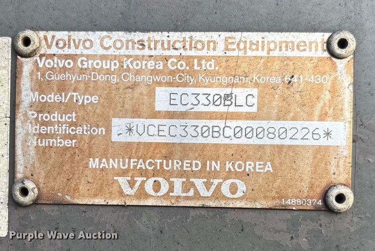 image for item FI1541 2007 Volvo EC330BLC Excavator