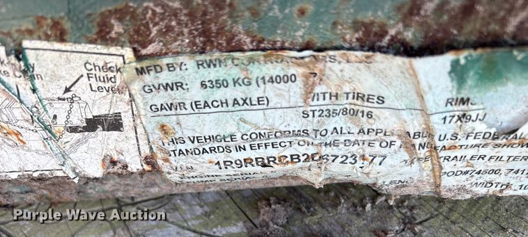 image for item NK9016 2013 RWN filter pod trailer