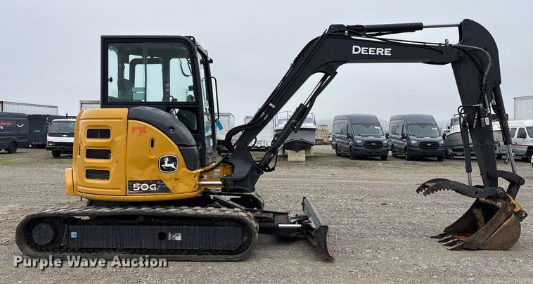 image for item YA1713 2021 John Deere 50G mini excavator