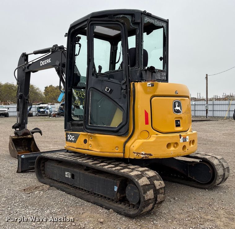 image for item YA1713 2021 John Deere 50G mini excavator