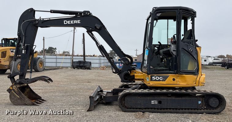 image for item YA1713 2021 John Deere 50G mini excavator