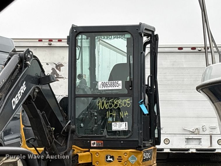 image for item YA1713 2021 John Deere 50G mini excavator