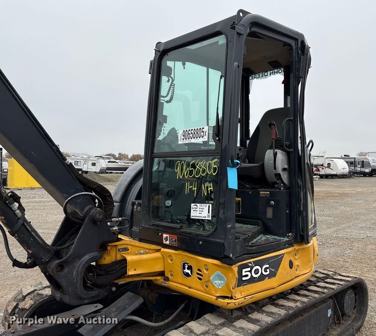 image for item YA1713 2021 John Deere 50G mini excavator