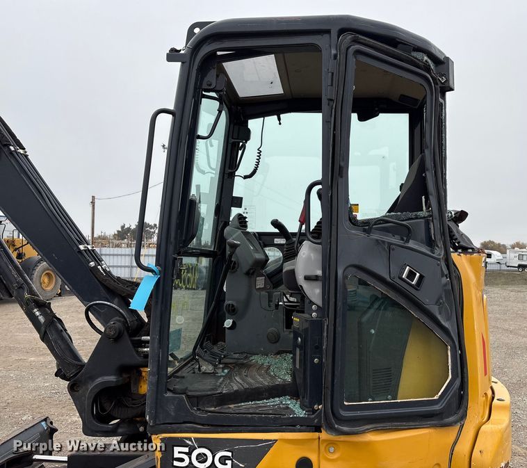 image for item YA1713 2021 John Deere 50G mini excavator