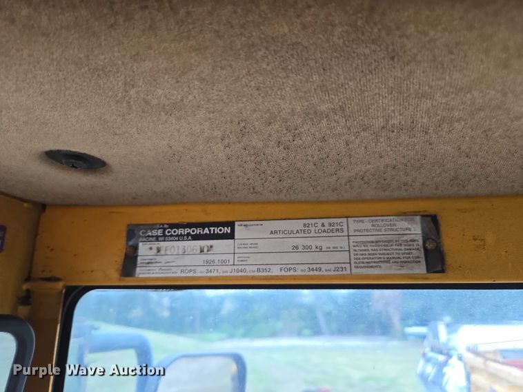 image for item DU2585 2001 Case 821C wheel loader