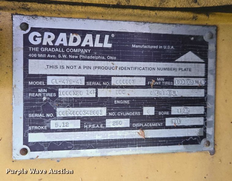 image for item DU2593 Gradall XL4100II wheeled excavator