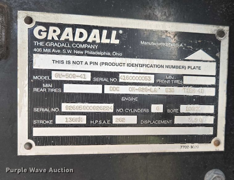 image for item DU2599 Gradall XL4100 wheeled excavator