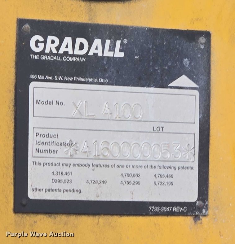 image for item DU2599 Gradall XL4100 wheeled excavator
