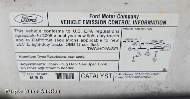 image for item DU2630 2005 Ford F150 XL Ext. Cab pickup truck