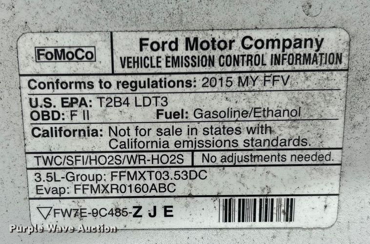 image for item DU2631 2015 Ford F150 XL pickup truck