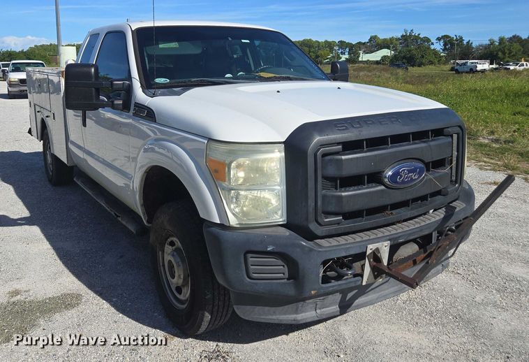 image for item DU2638 2015 Ford F250 Super Duty XL Ext. Cab utility bed pickup truck