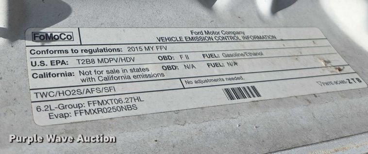 image for item DU2638 2015 Ford F250 Super Duty XL Ext. Cab utility bed pickup truck