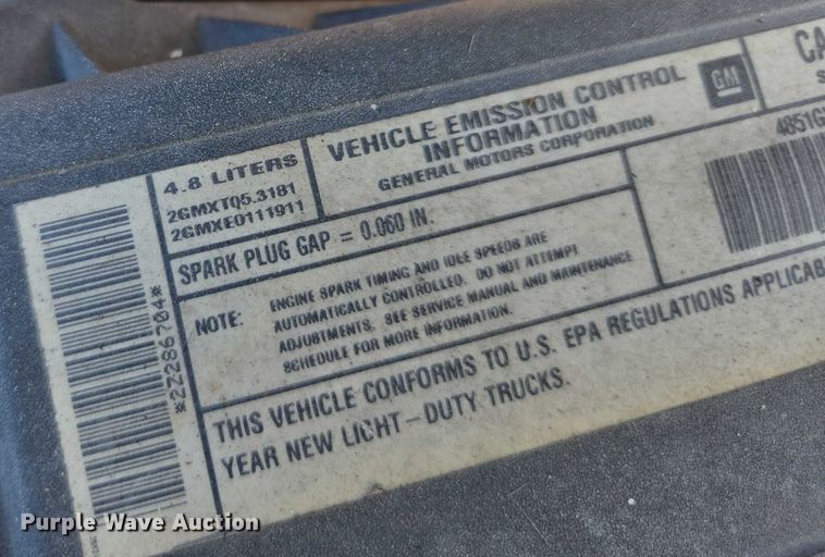 image for item DU2640 2002 GMC Sierra 1500 pickup truck