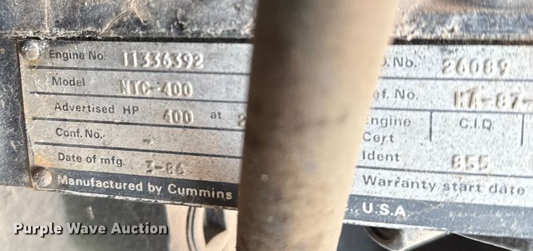 image for item DW5205 2011 AM General M916 semi truck