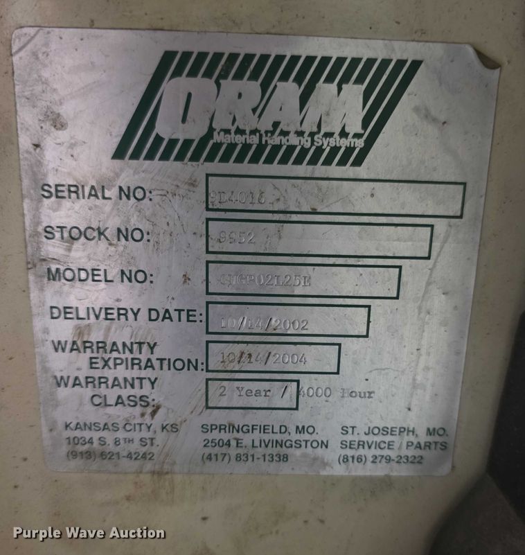 image for item DZ3687 Nissan 50EE forklift