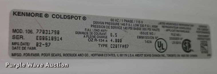 image for item DZ3690 (3) Refrigerators