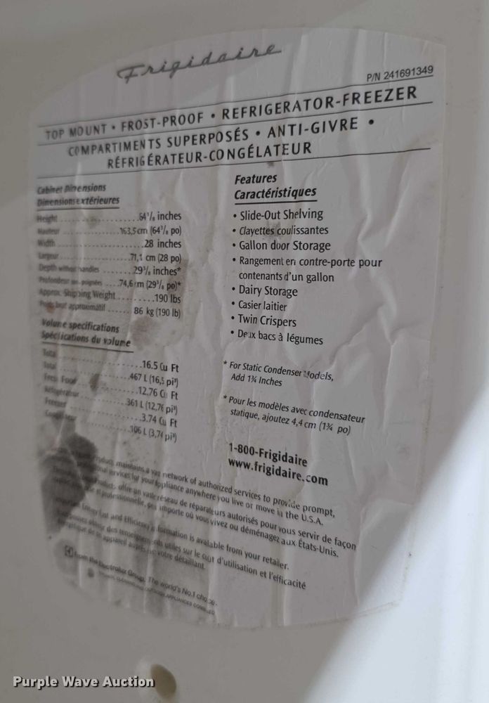 image for item DZ3690 (3) Refrigerators