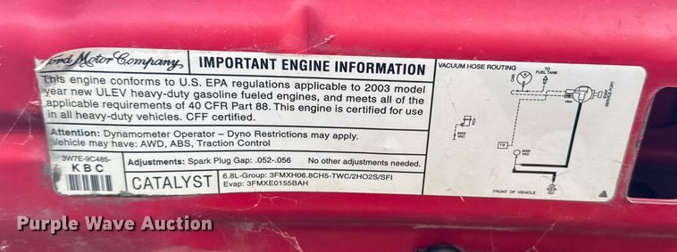 image for item EA2209 2003 Ford F350 Super Duty XL utility bed pickup truck