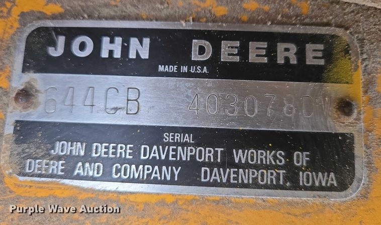 image for item EB1204 1982 John Deere 644C wheel loader