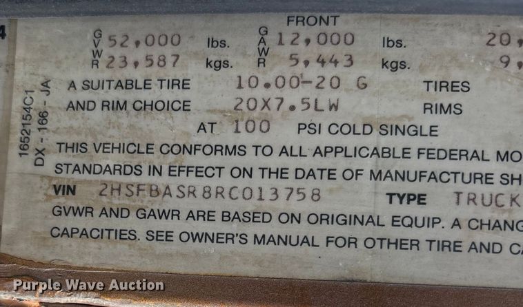 image for item EJ7571 1994 International 9300 tanker fire truck