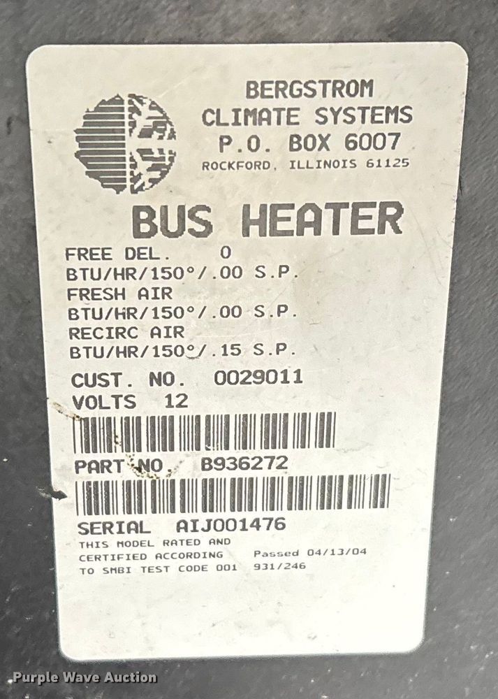 image for item EJ7773 2005 Blue Bird Bb Conventional school bus