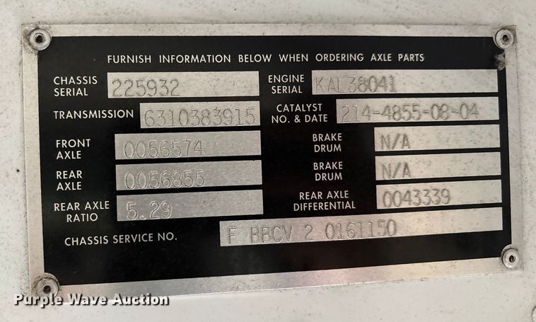 image for item EJ7773 2005 Blue Bird Bb Conventional school bus