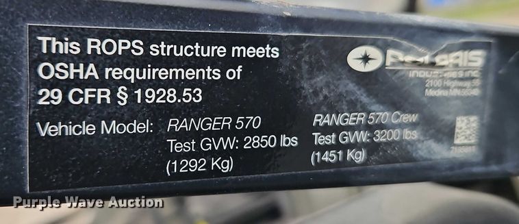 image for item EO4889 2021 Polaris Ranger 570 utility vehicle