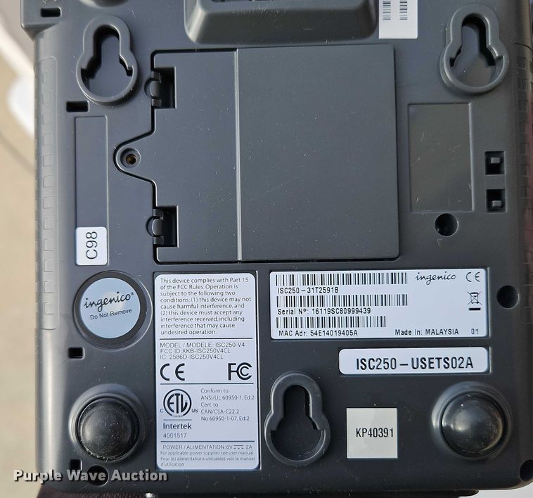 image for item EO4894 Ingenico iSC Touch 250 point of sale terminals