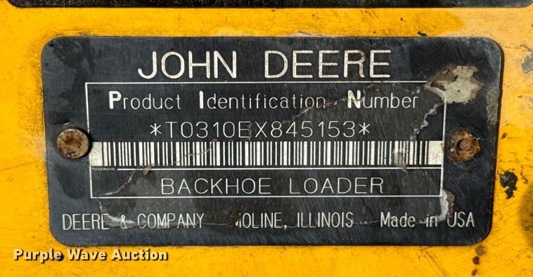 image for item ER0365 1998 John Deere 310E backhoe