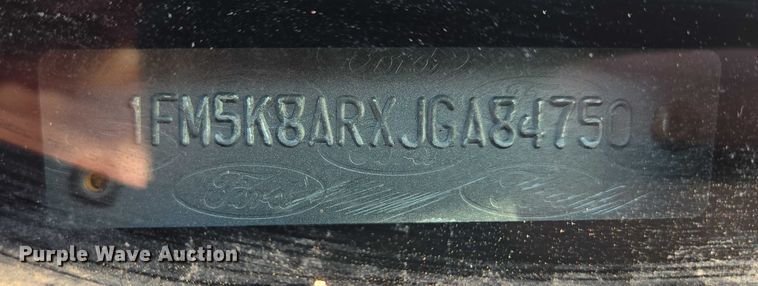 image for item ES2631 2018 Ford Explorer Police Interceptor SUV