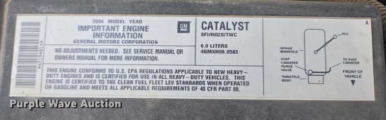 image for item ES2633 2004 Chevrolet Silverado 2500 Ext. Cab pickup truck