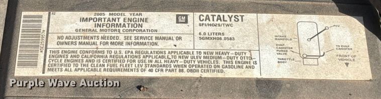 image for item ES5501 2005 Chevrolet Silverado 2500HD utility bed pickup truck