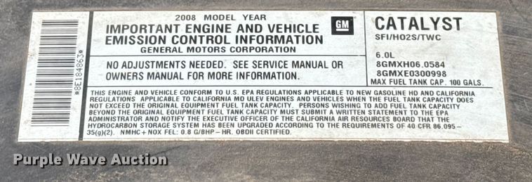 image for item ES5503 2008 Chevrolet Silverado 2500HD utility bed pickup truck