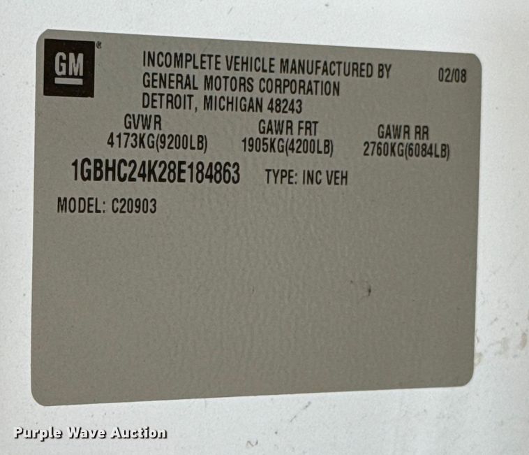 image for item ES5503 2008 Chevrolet Silverado 2500HD utility bed pickup truck